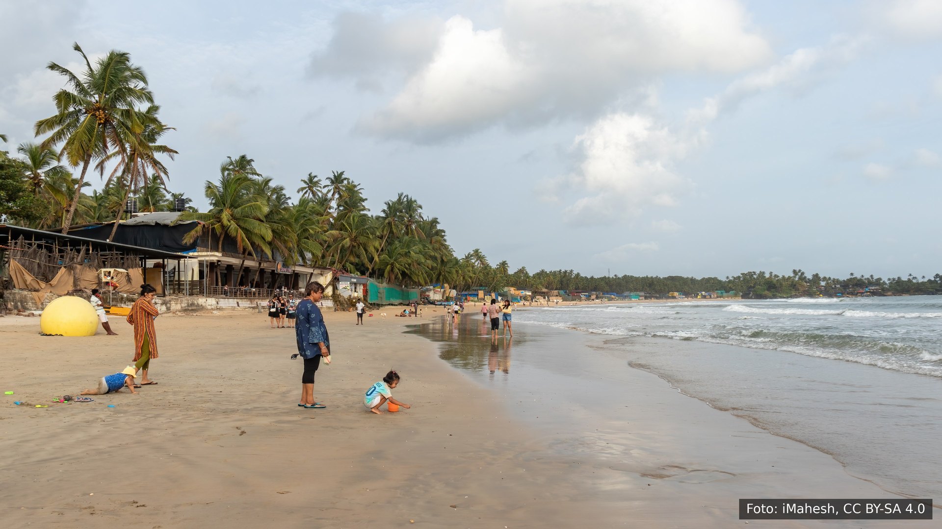 A praia de Palolem, no sul de Goa
