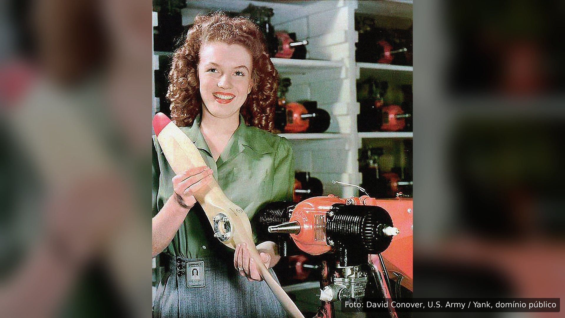 A jovem Norma Jeane, futura Marilyn Monroe, fotografada por David Conover em 1945