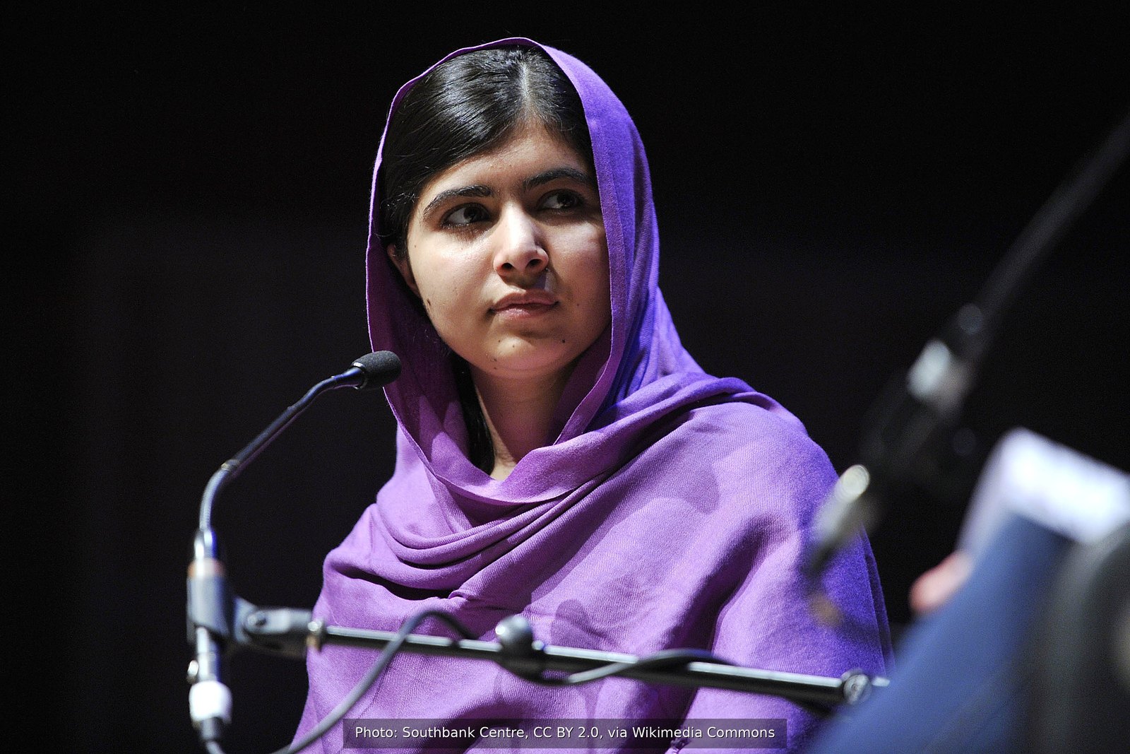 Malala Yousafzai no Southbank Centre, em Londres